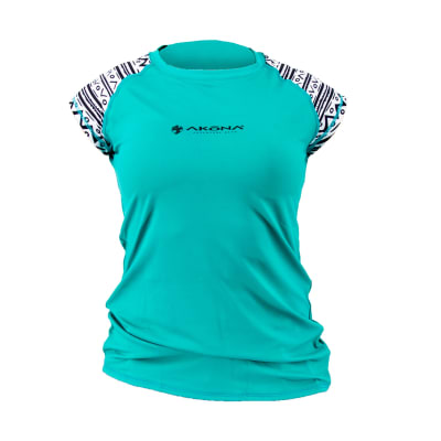 Rashguard Akona Manga Corta de Mujer / Turquesa1