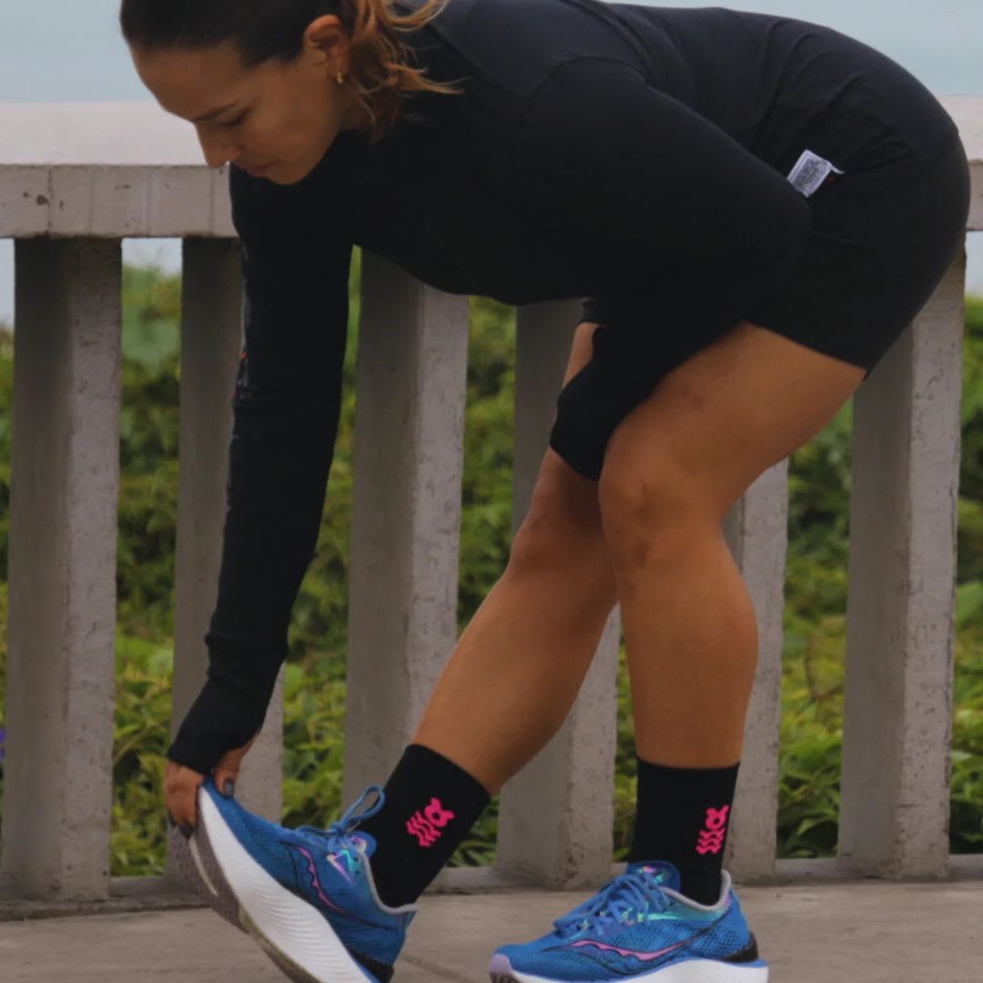 Bunnyhop Medias BHRun / Negro - Fuscia2