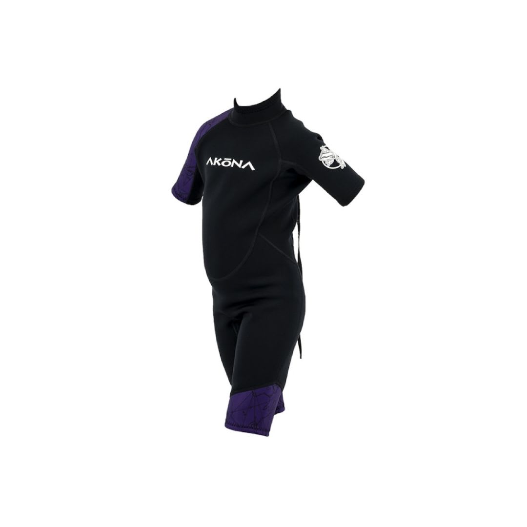 Wetsuit Corto Akona 2 mm de Niños / Negro - Morado1
