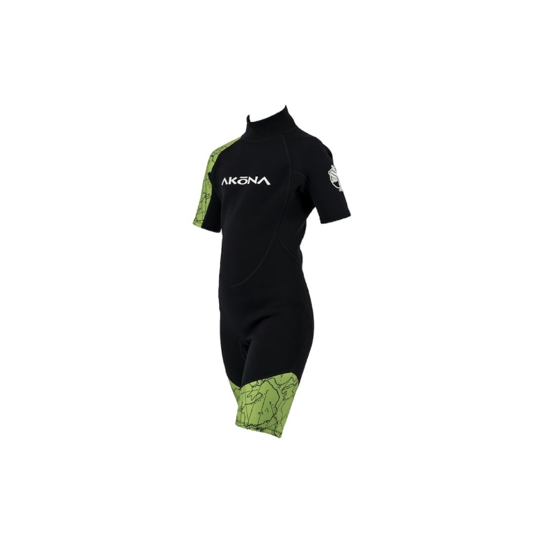 Wetsuit Corto Akona 2 mm de Niños / Negro - Verde2