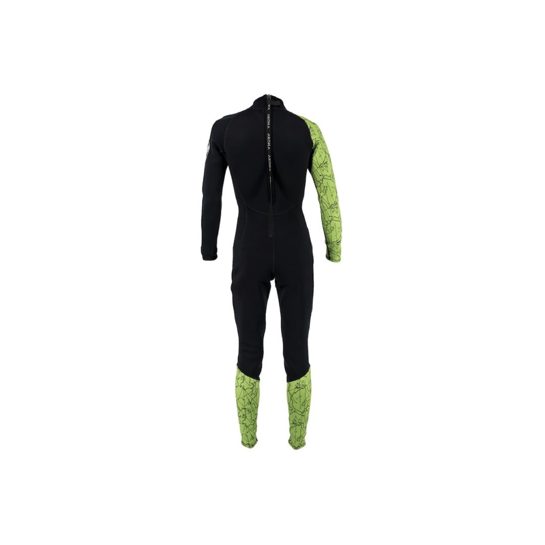Wetsuit Largo Akona 3/2 de Niños / Negro - Verde3