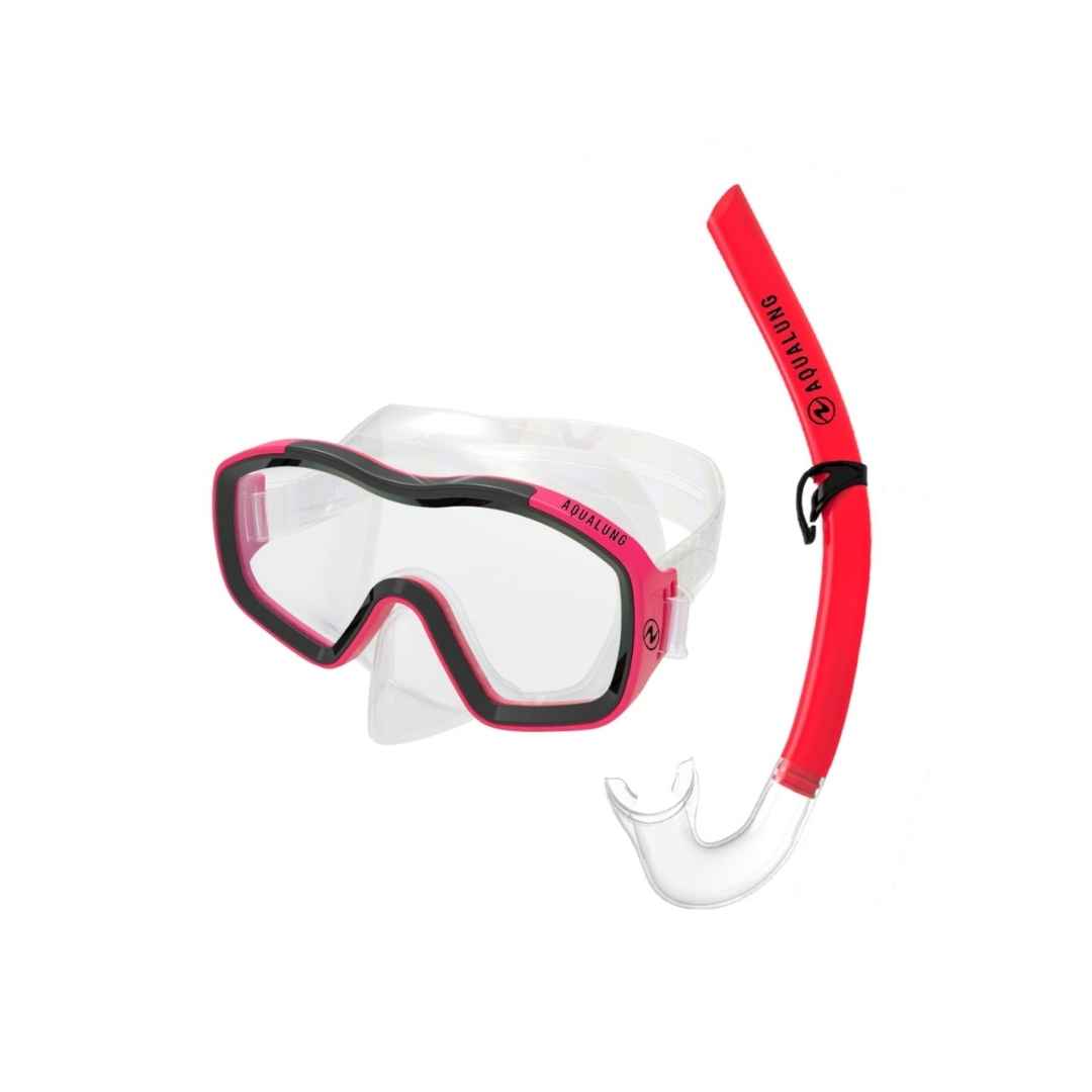 Aqualung Combo Raccon Jr / Transparente - Rojo - Negro1