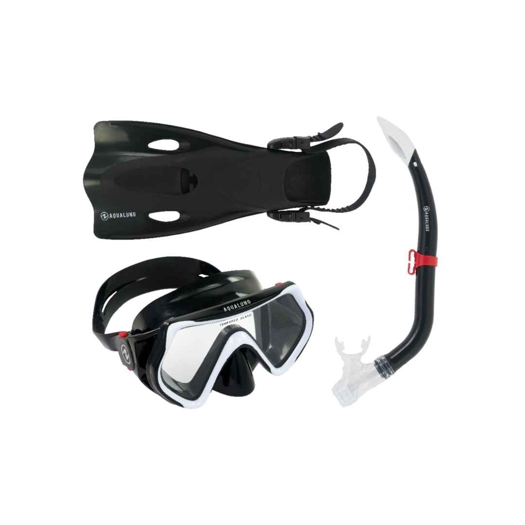 Aqualung Set Hero Jr. / Negro - Blanco1