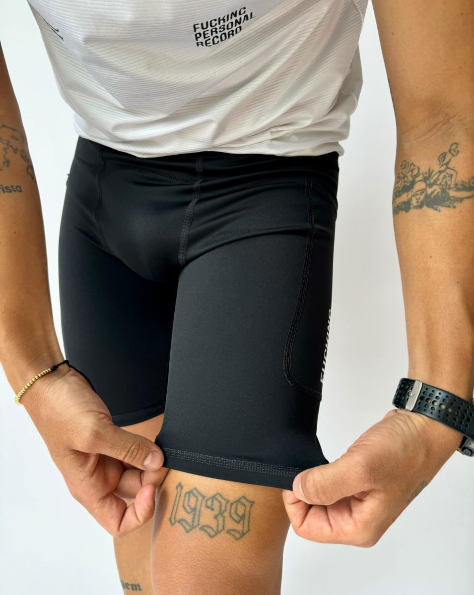 Fucking Personal Record Lycra Running Essential / Hombre / Negro2
