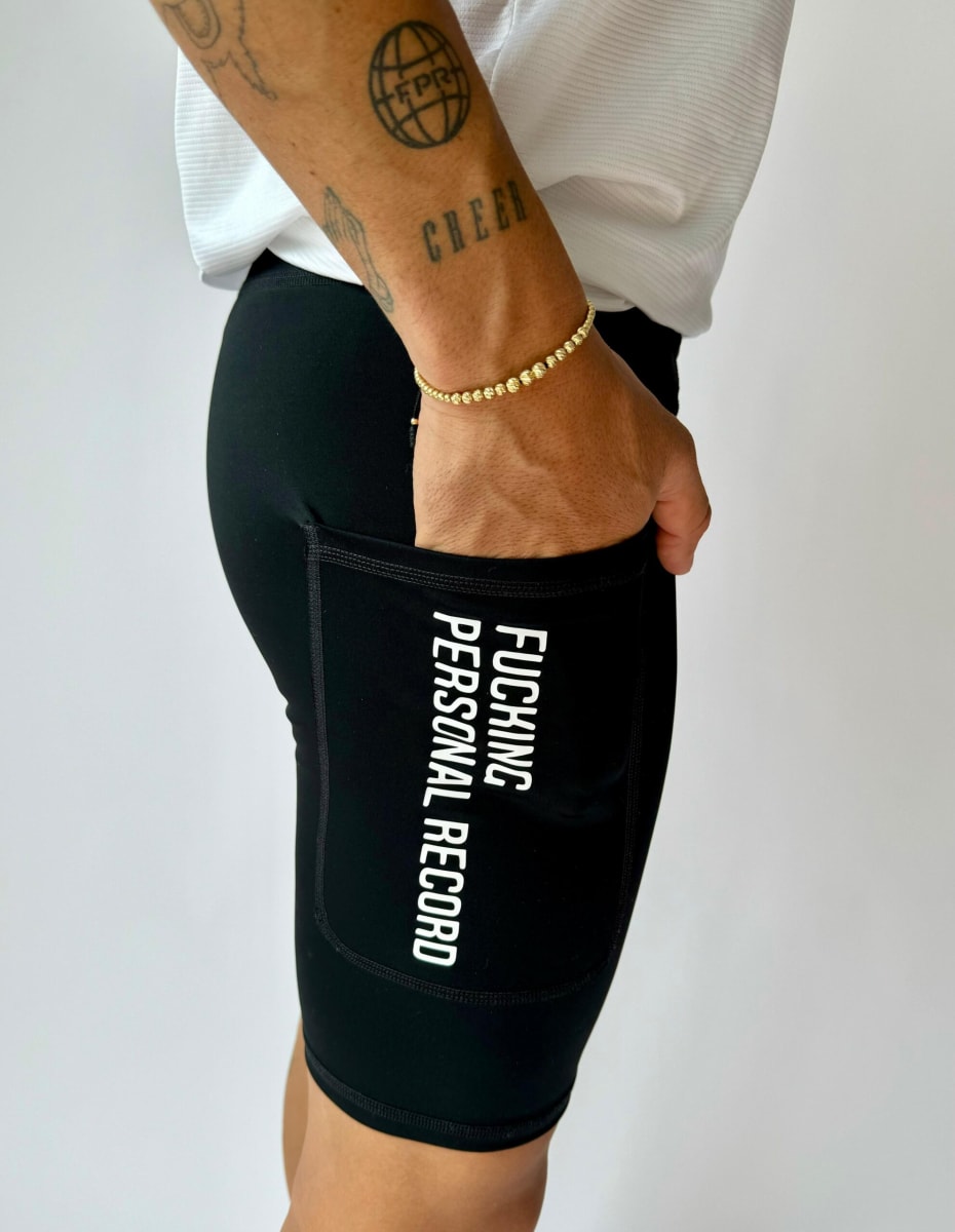 Fucking Personal Record Lycra Running Essential / Hombre / Negro1