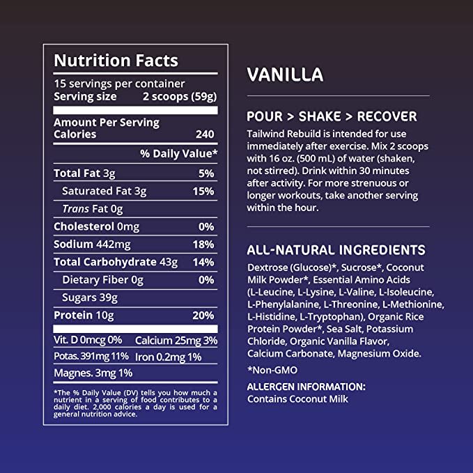 Tailwind Recovery Vainilla6