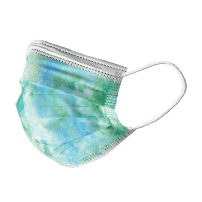 Mascarillas color verde con blanco