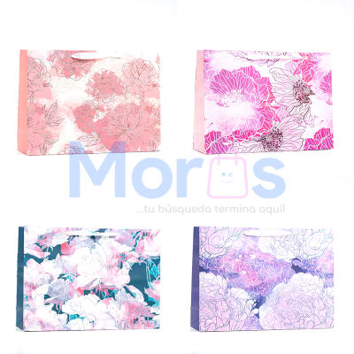 Bolsas Regalo - Flores de Colores - Talla L - 341-L1