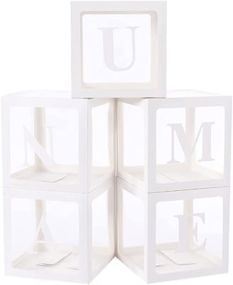 Caja transparente con letras - love - 30*30*30	