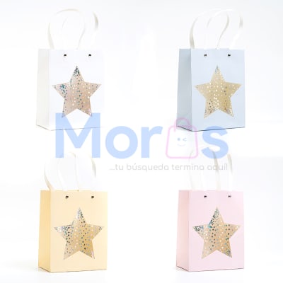 Bolsa Regalo - Estrella Glitter - Talla L.