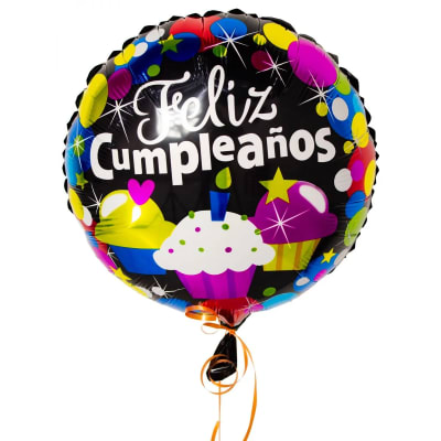 Globo Feliz Cumpleaños - Pastelitos Colores1