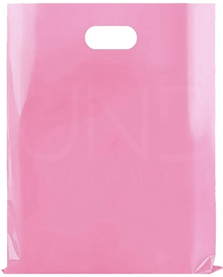 Bolsa Plástica Boutique Rosada Talla L