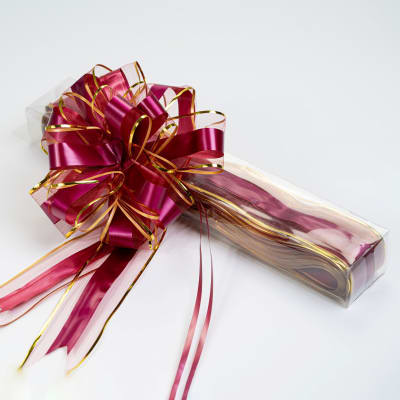 Cinta Para Regalo Color Rojo Tinto Talla L - Diseño 4