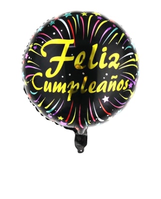 Docena Globos Feliz Cumpleaños - Fuegos Artificiales
