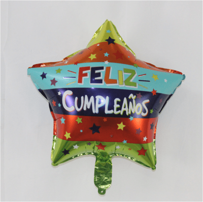 Globos Feliz Cumpleaños - estrella