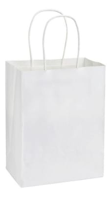 Bolsa Kraft Blanca Talla L