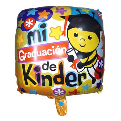 Docena Globos - Mi Graduación de Kínder + Varillas
