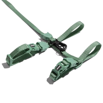 ARMY GREEN CAT HARNESS + LEASH1