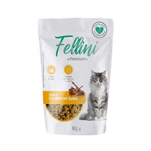 FELLINI CATS POUCH CORDERO EN SALSA