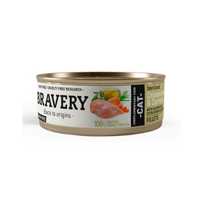 LATA BRAVERY CHICKEN AND CARROTS STERILIZED WET CAT1