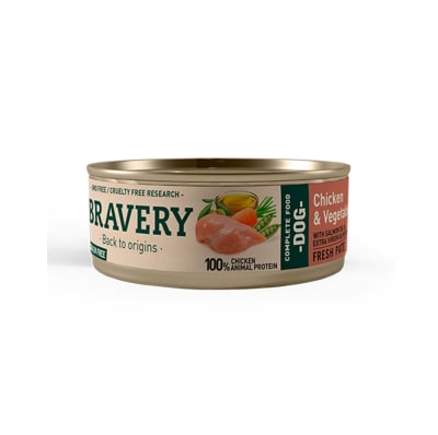 BRAVERY LATA CHICKEN AND VEGETABLES WET DOG
