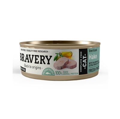 BRAVERY HAKE STERILIZED CAT WET