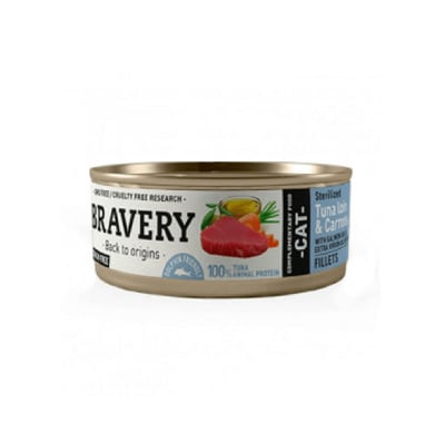 BRAVERY LATA TUNA LOIN AND CARROTS STERILIZED CAT WET1