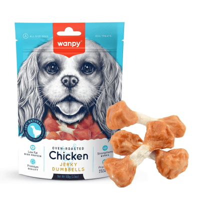 WANPY CHICKEN JERKY DUMBBELLS