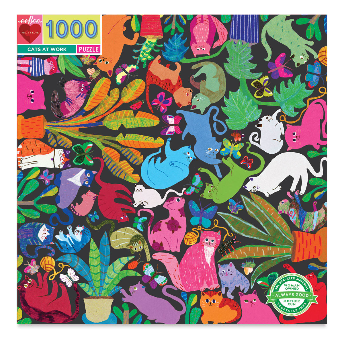 Puzzle Trefl 1000 Piezas "208 Gatos" - Collage De Razas Felinas, Diversión Creativa