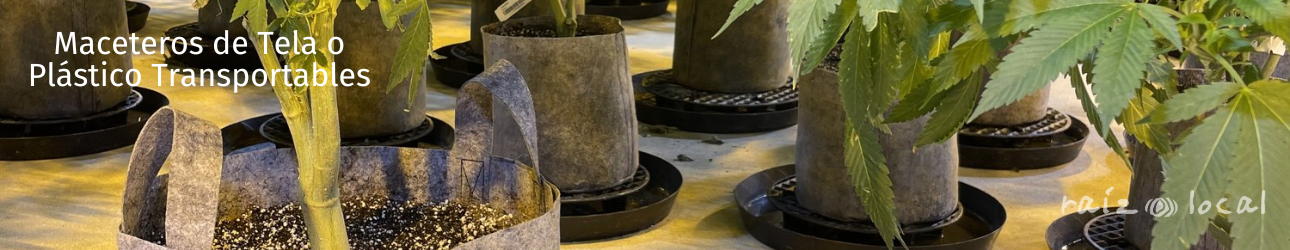 Maceteros de Tela o Plástico Transportables