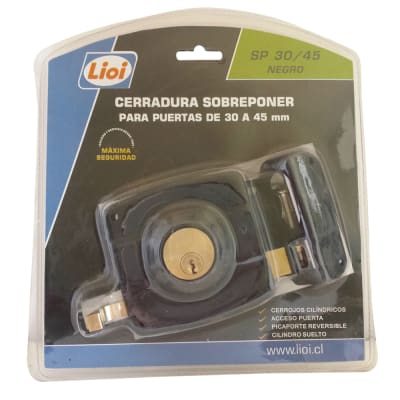 CERRADURA SOBREPONER CILINDRO SUELTO 30-45MM