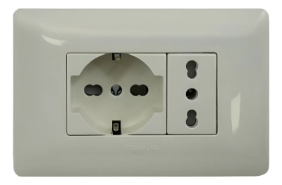 TOMACORRIENTE EMBUTIDO SIMPLE 10/16 + SCHUKO STANFORD