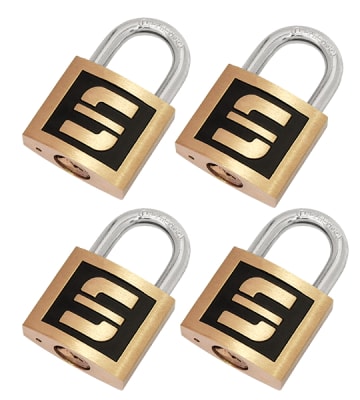 CANDADOS LATON FORJADO SET 4U SCANAVINI