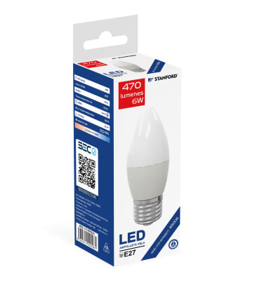 AMPOLLETA VELA E27 6W STANFORD