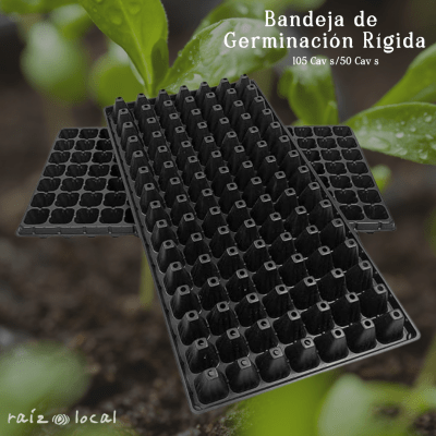 Bandeja Germinación Rígida 105 Cavidades - Plástica, Lavable y Reutilizable
