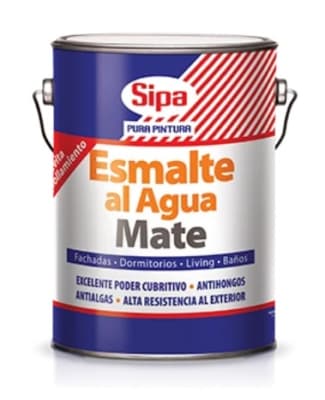 ESMALTE AL AGUA BLANCO MATE SIPA1