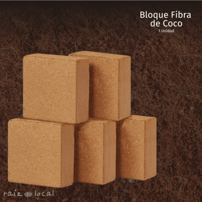Fibra de Coco Comprimida - Bloque 1 Unidad
