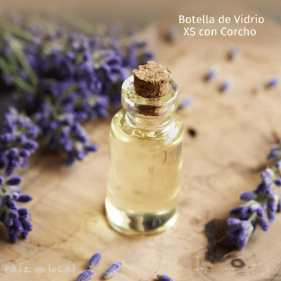 Botella de Vidrio XS con Corcho - Almacenamiento Seguro