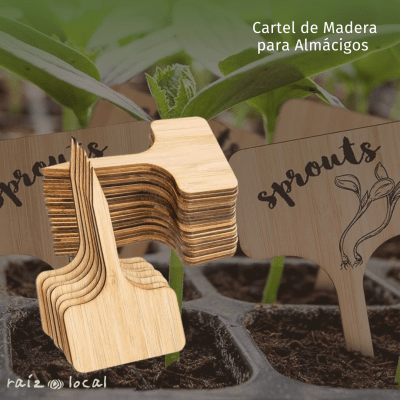 Cartel de Madera para Almácigo - Ecológico y Práctico