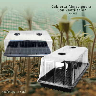 Cubierta Almaciguera con Ventilación Ajustable - Control de Humedad y Temperatura