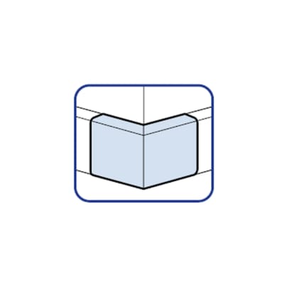 CURVA EXTERIOR PARA CANALETA PVC1