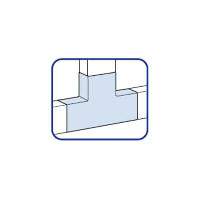 CONEXION T PARA CANALETA PVC