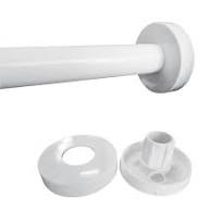 BARRA PARA CORTINA PLASTIFICADA BLANCA (ABS)
