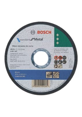 DISCO DE CORTE BOSCH STD METAL 180MM