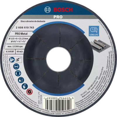 DISCO DESBASTE BOSCH STD PARA METAL