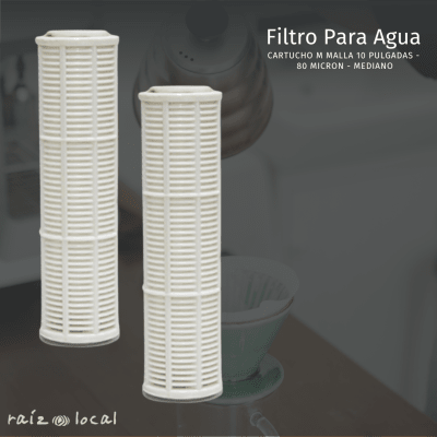 Cartucho Malla 10” - 80 Micras para Filtración de Sedimentos