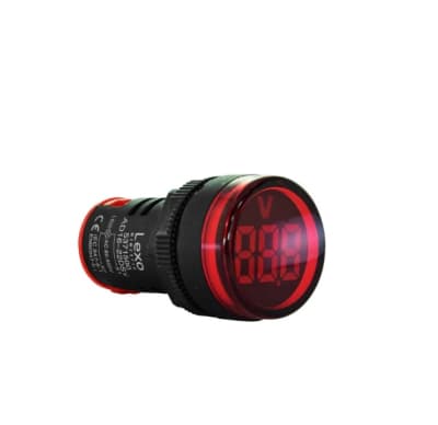 LUZ PILOTO ROJA CON VOLTIMETRO 60-500VAC LEXO1