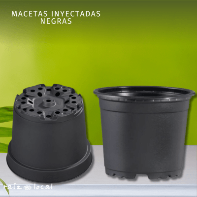 Maceta Inyectada Negra MCI 29 - Amplia y Duradera para Plantas Grandes