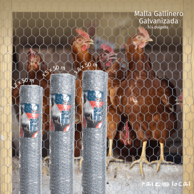 Malla Gallinero Galvanizada 3/4 Pulgada 1.5 x 50M – Cerramiento Resistente para Granjas