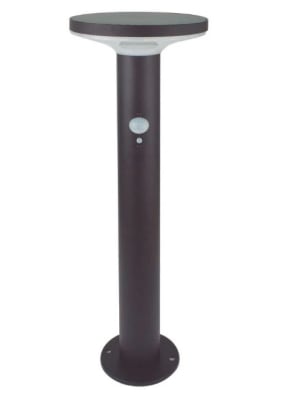 APLIQUE LED SOLAR C/SENSOR TIPO PEDESTAL LUZ CALIDA 4.4W1
